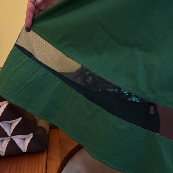 eShakti mesh insert poplin skirt 3X - Picture 3 of 5